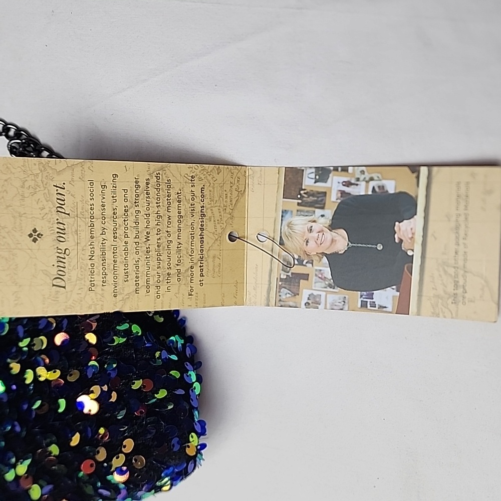 NWT Patricia Nash Potenaz Frame Bag Payettes And Velvet Sequin Women's Bag Party - Picture 14 of 16